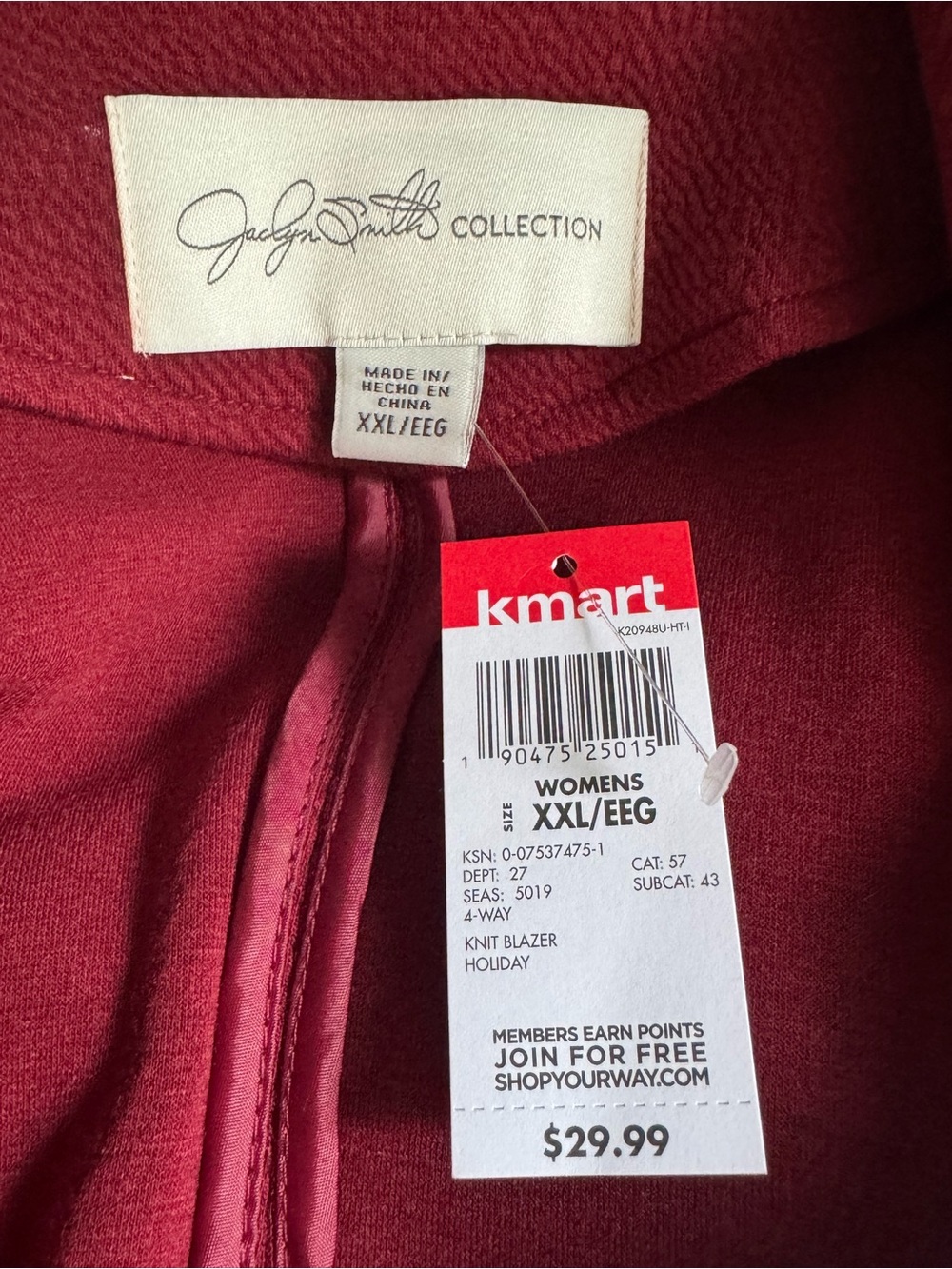 Jaclyn Smith Raspberry Single-Button Blazer - Picture 6 of 7